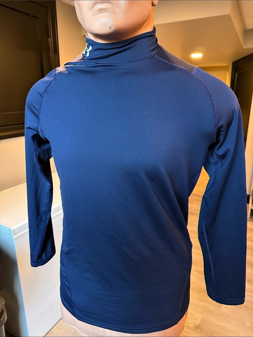 Under Armour ColdGear Fitted Mock Neck Long Sleeve Blue XL